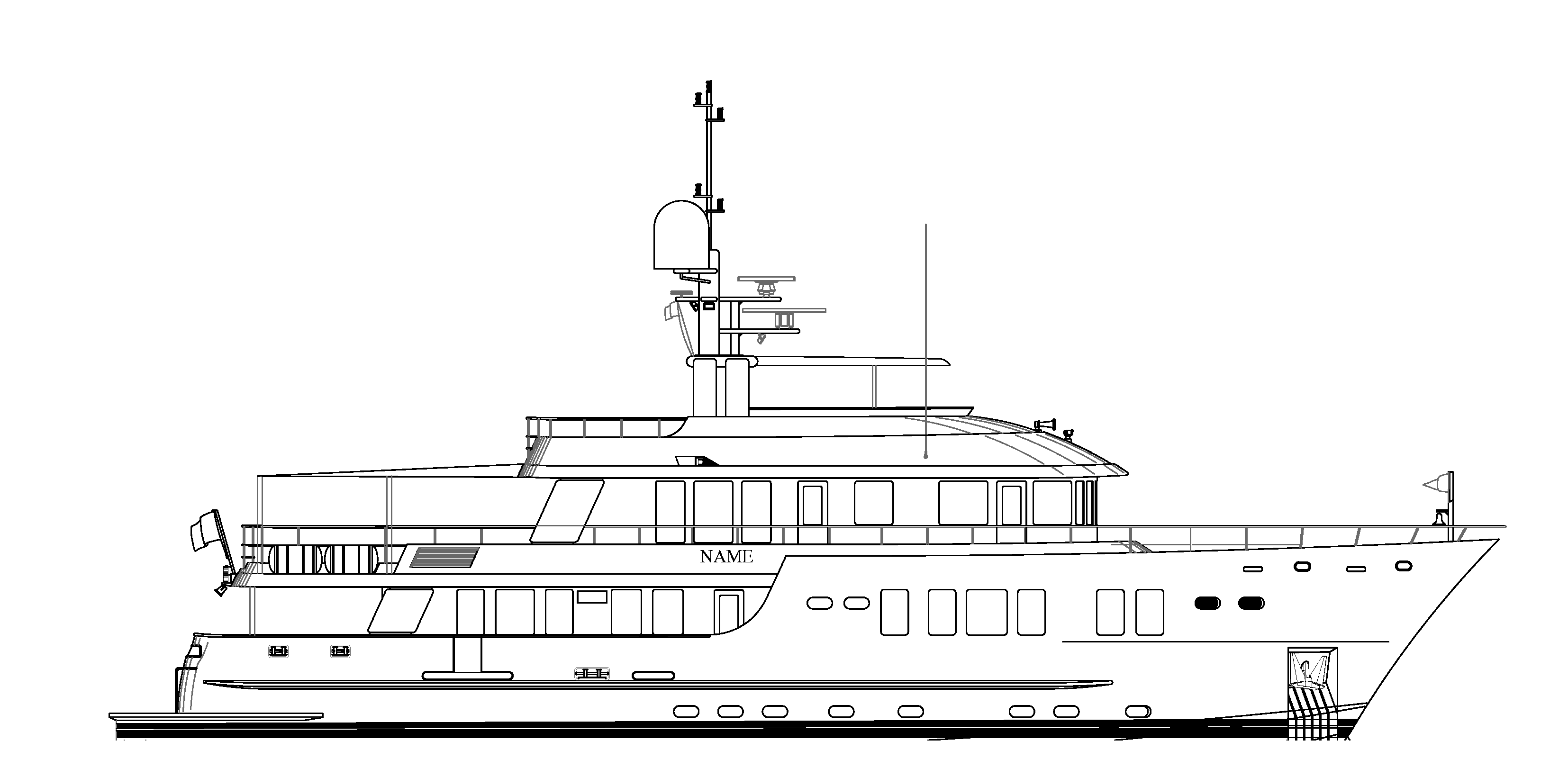 QUICK DRAFTING - GENERAL ARRANGEMENT - PLAN OF A YACHT